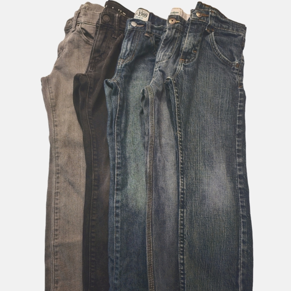 Lot or 5 Boy's Jean's Size 6 Old Navy,Children's Place, Wrangler, Osh Kosh
